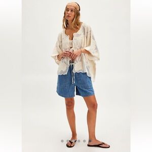 FREE PEOPLE Willow Tie Front Cape NWT